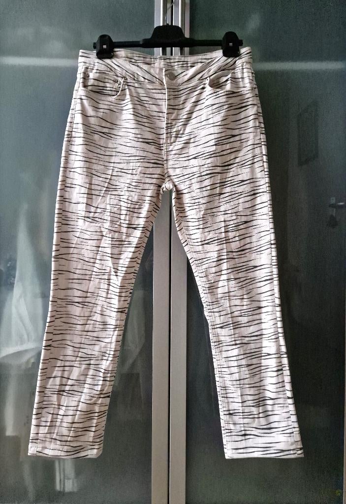 Costes broek met zebraprint W31 L30, Verzenden, Wit, Zo goed als nieuw, W27 (confectie 34) of kleiner