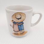 Holly Hobbie beker mok - 9 cm hoog, 8 cm diameter, Gebruikt, Keramiek, Ophalen of Verzenden, Overige stijlen