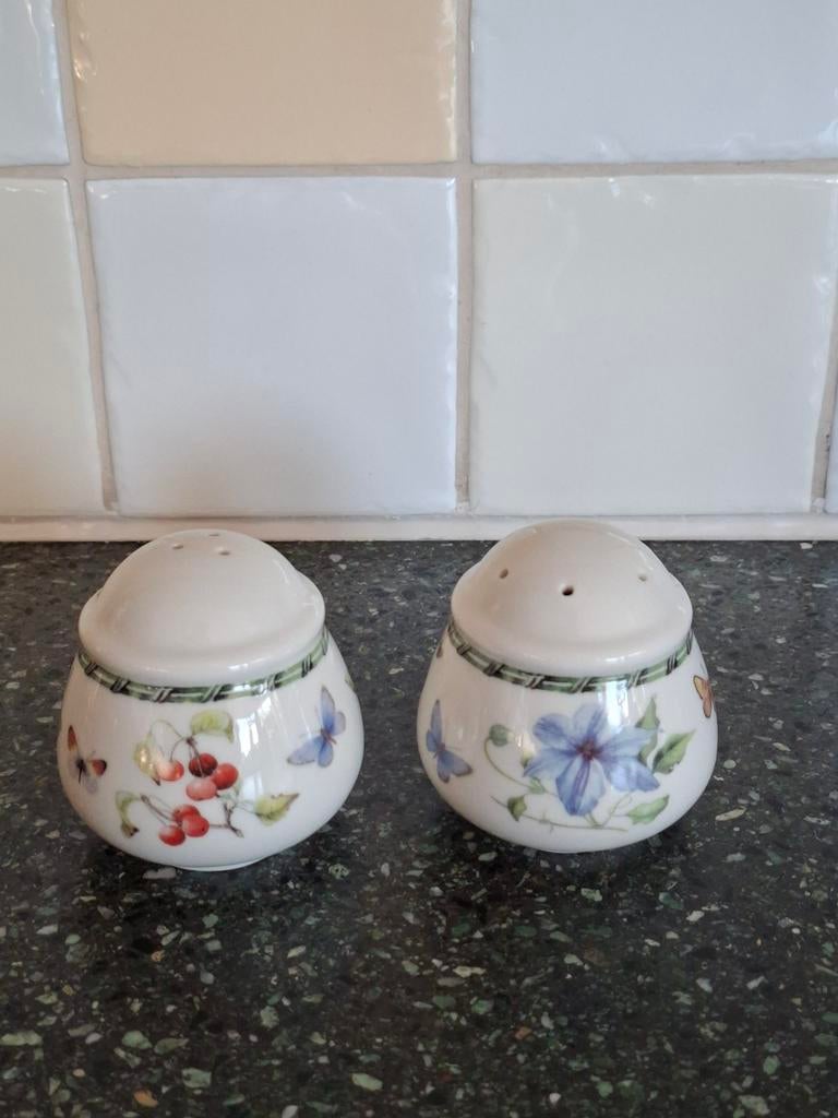 Janneke Brinkman Fruit & Flowers peper en zout set, Overige typen, Ophalen of Verzenden, Zo goed als nieuw, Overige stijlen