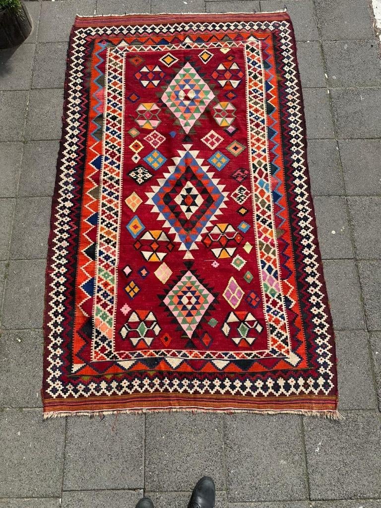 Kilim Qashqai Perzisch ( Persian gilim ) 266 x 157 cm, Overige kleuren, 200 cm of meer, Ophalen of Verzenden, Zo goed als nieuw