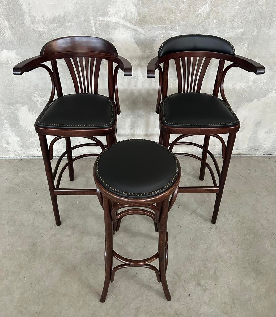 Barkrukken Thonet Met Kunstleder, Huis en Inrichting, Ophalen, 5 krukken of meer, Met voetsteun, 60 tot 90 cm