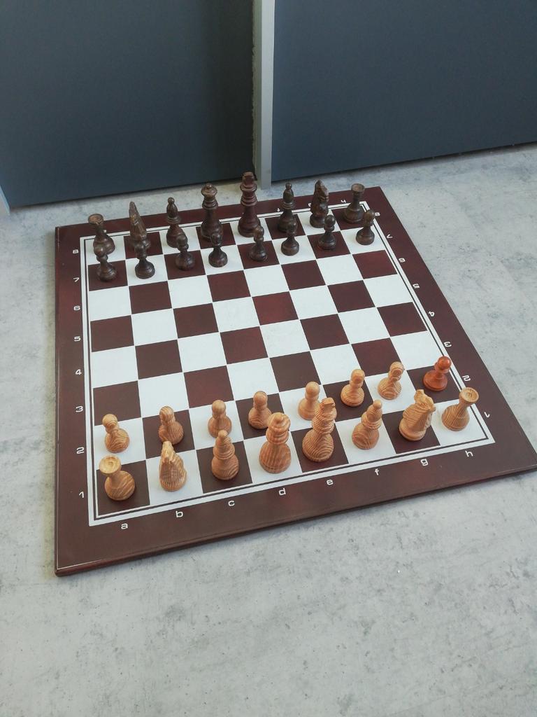 XL dam/schaakbord met houten stukken, Ophalen of Verzenden, Minder dan 500 stukjes, Gebruikt, Schaken