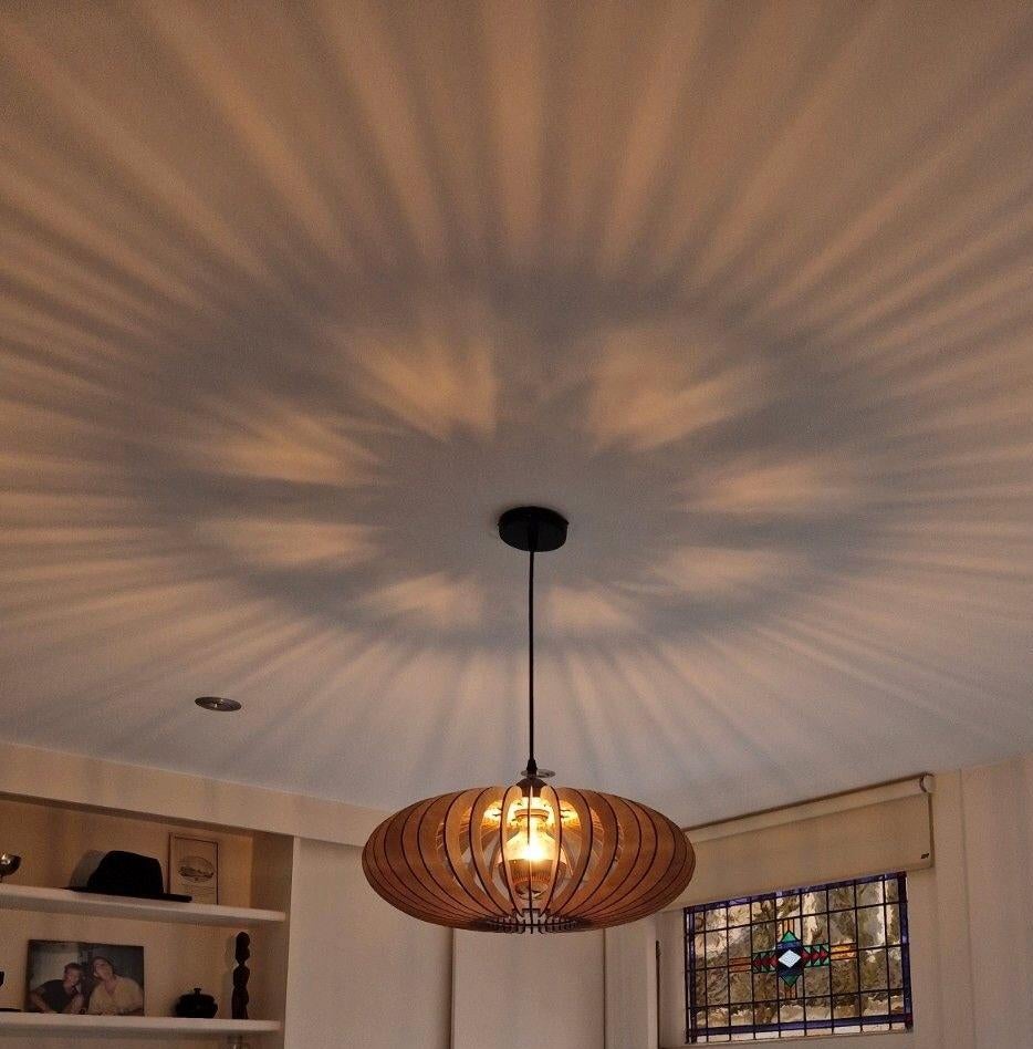 Hanglamp, Huis en Inrichting, Lampen | Hanglampen, Ophalen, Nieuw, Hout, Minder dan 50 cm