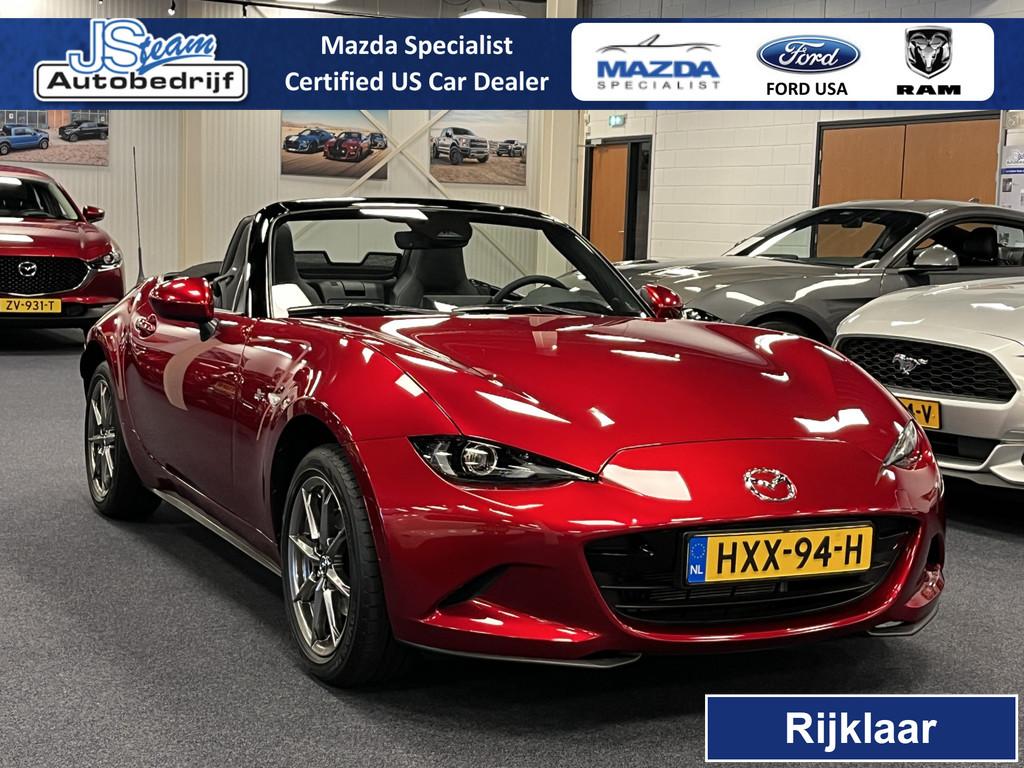 Mazda MX-5 ND Roadster 1.5 SkyActiv-G 132 Exclusive-Line Bos, Auto's, Mazda, 12 maanden, Achterwielaandrijving, 4 cilinders, 132 pk