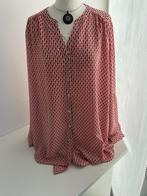 Norah blouse rood/wit/grijs met patroon, maat 46, Verzenden, Zo goed als nieuw, Maat 46/48 (XL) of groter, Rood