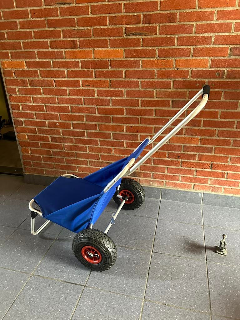 Strand trolley mega handig met sterke luchtbanden, Caravans en Kamperen, Bolderkarren, Ophalen of Verzenden, Nieuw