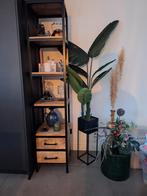 Industriële boekenkast/opbergkast van mangohout en staal, Ophalen of Verzenden