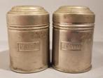 2 verzilverde Miniatuur voorraad blikken Zucker & Kafee, Ophalen of Verzenden