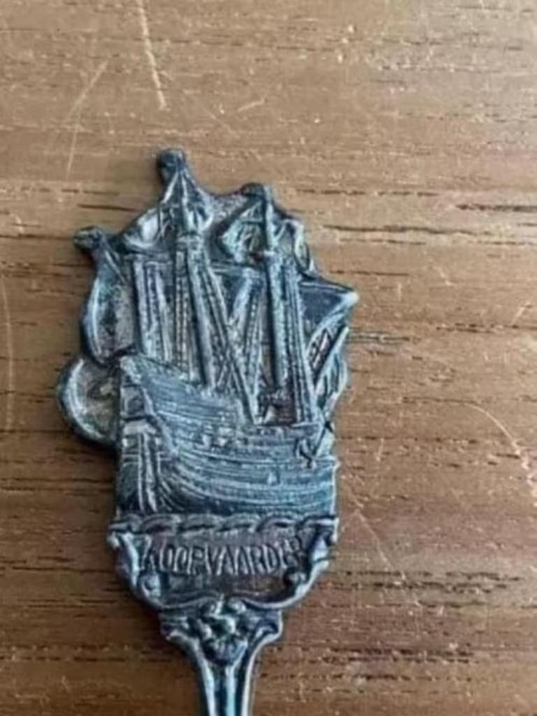 Lepeltje koopvaarder Douwe Egberts (DE), Antiek en Kunst, Antiek | Bestek, Ophalen of Verzenden