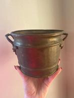 Oude messing vijzel met handvatten, Ophalen of Verzenden