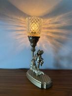 Tafellamp, barok, rococo, putti, messing, vintage, jr 50/60, Ophalen of Verzenden, Zo goed als nieuw, Minder dan 50 cm