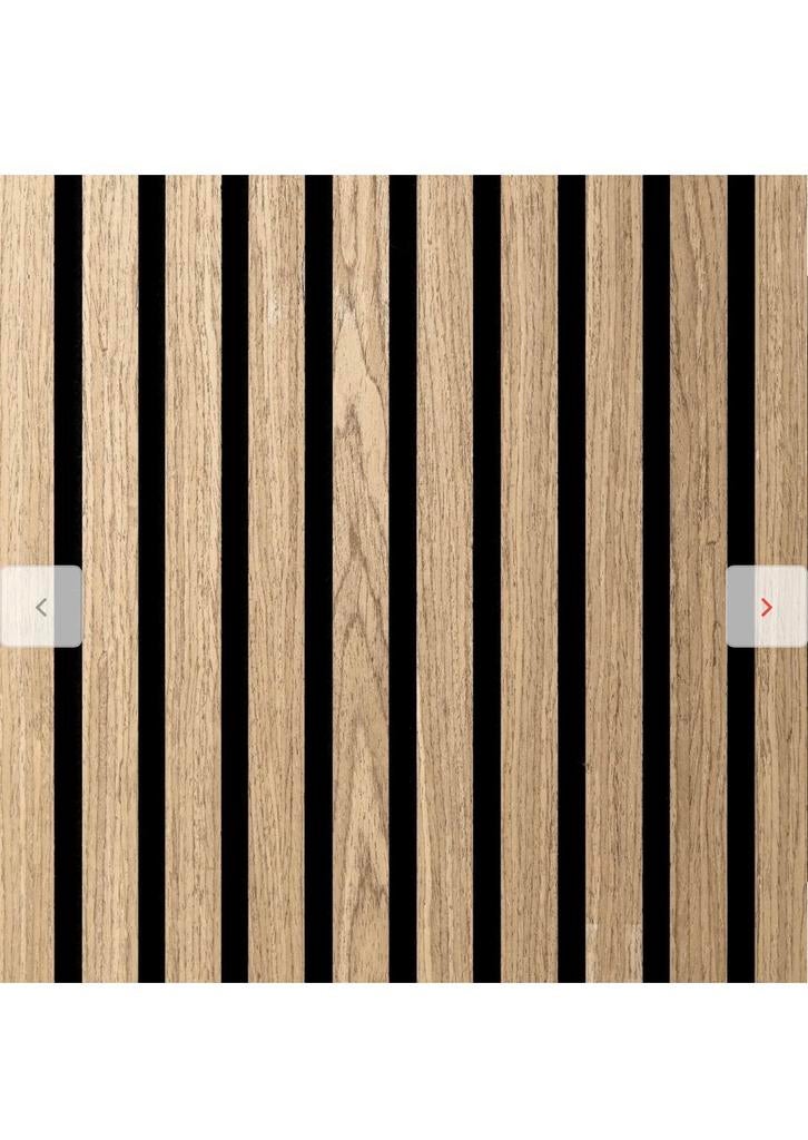 Akoestische wandpanelen walnoot 2 stuks - 260x60, Ophalen, 260 cm, Nieuw, Wandbord of Wandpaneel