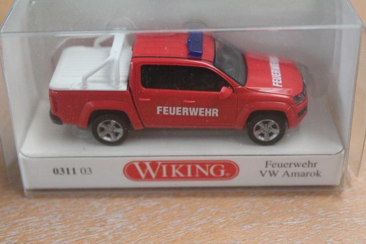 Wiking VW Amarok feuerwehr, Hobby en Vrije tijd, Modelauto's | 1:87, Zo goed als nieuw, Auto, Wiking, Ophalen of Verzenden