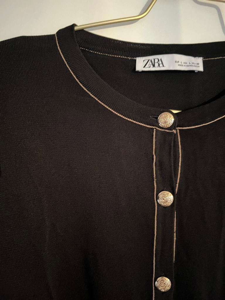 Prachtig zwart vest van Zara, Ophalen of Verzenden, Zo goed als nieuw, Maat 38/40 (M), Zwart