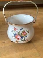 vintage bloempot keramiek jaren `50 Germany, Ophalen, Overige materialen, Gebruikt, Rond