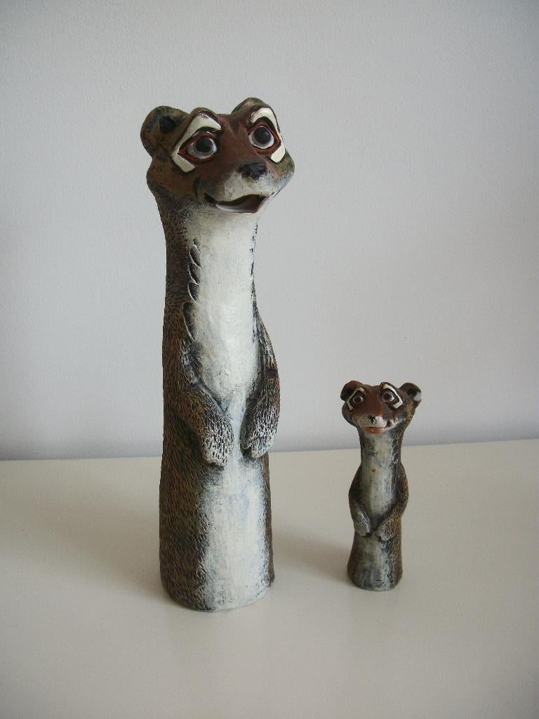 2 Stokstaartjes Van der Wijst Model - 13,5 - 27,5 - zgan, Ophalen of Verzenden, Zo goed als nieuw, Dier