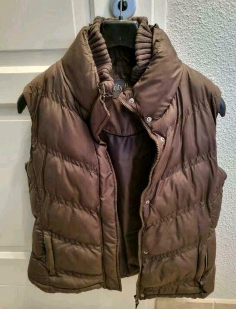 bruine dames bodywarmer mt L, zgan, Kleding | Dames, Bodywarmers, Ophalen of Verzenden, Zo goed als nieuw, Maat 38/40 (M), Bruin