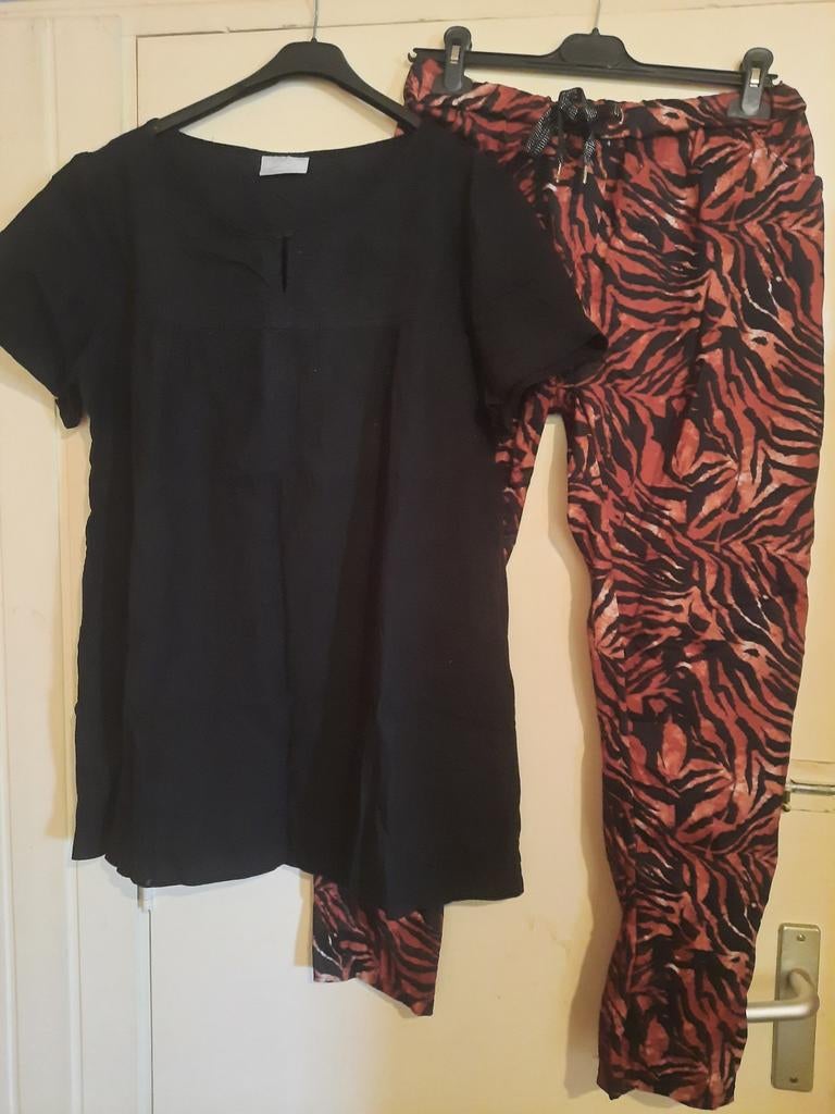 Zgan 2 delig set  Maat 42/44 stretch, Kleding | Dames, Pyjama's, Ophalen of Verzenden, Zo goed als nieuw, Maat 42/44 (L)
