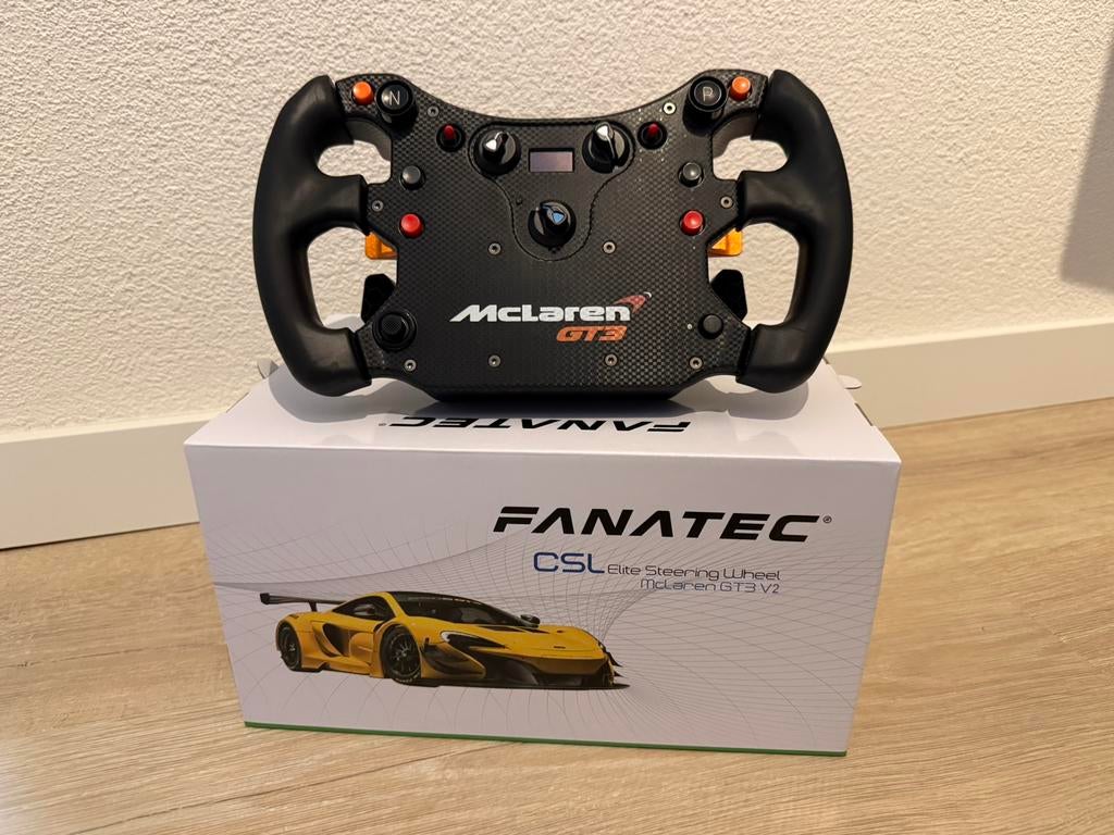 Fanatec CSL Elite McLaren GT3 V2 Stuurwiel met metalen QR2, Computers en Software, Joysticks, Ophalen of Verzenden, Zo goed als nieuw