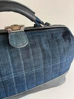 Handgemaakte dokterstas van denim en leer NIEUW, 40 tot 60 cm, 20 tot 30 cm, Blauw, Minder dan 35 cm