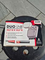 Nieuwe Duo LNB Quad voor 4 satellietontvangers, Ophalen of Verzenden, Nieuw, (Schotel)antenne-accessoires, Overige merken