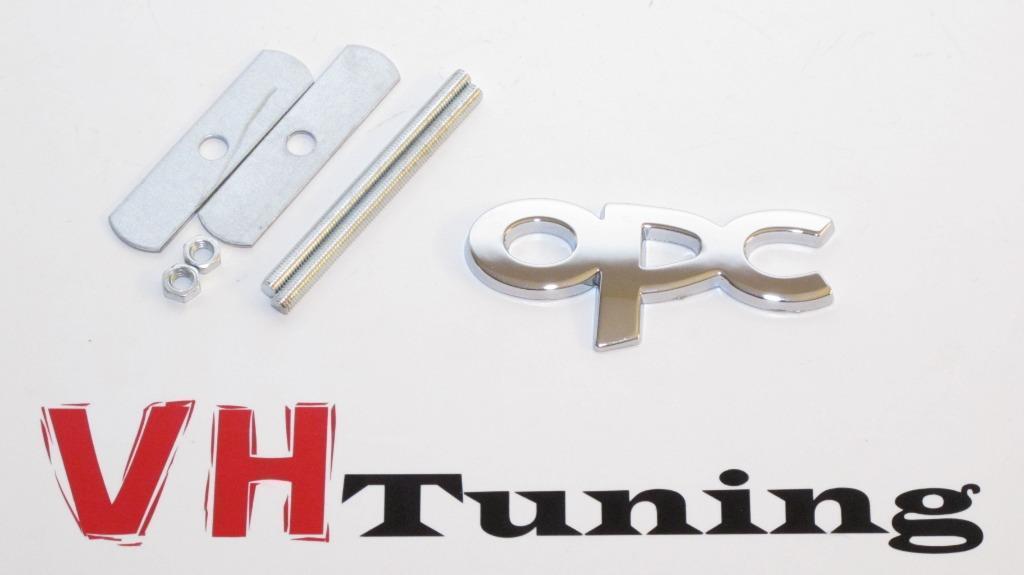 Opel OPC 3D logo met grill bevestiging 8 cm chroom, Ophalen of Verzenden