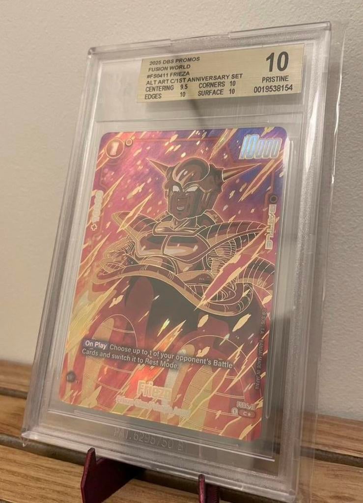 Dragon Ball Super Fusion World FS04-11 Frieza BGS 10, Ophalen of Verzenden, Zo goed als nieuw, Losse kaart, Foil