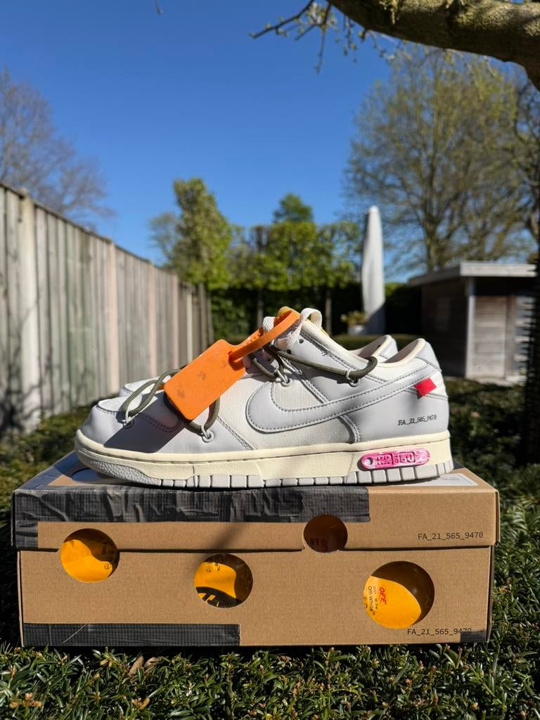 Nike Dunk Low Off-White Lot 22 42,5, Ophalen of Verzenden, Zo goed als nieuw, Overige kleuren, Sneakers of Gympen