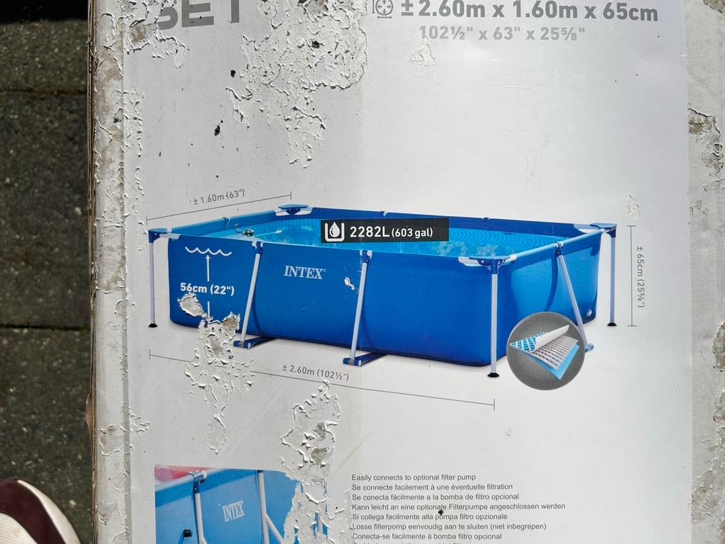 Intex Zwembad en toebehoren. Incl warmtepomp., Ophalen, Gebruikt, Verwarming