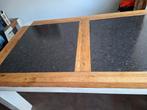 Eikenhouten tafel met natuurstenen blad, Ophalen, Gebruikt, Modern landelijk, Overige materialen