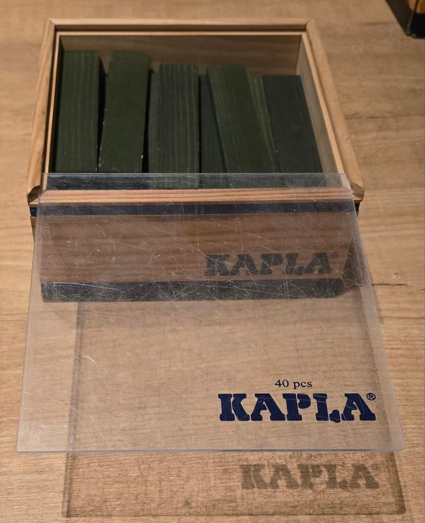 Kapla houten bouwstenen groen, Ophalen of Verzenden, Gebruikt, Overige typen