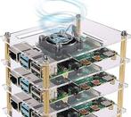 Raspberry Cluster/Stapel Case, 3 hoog, Verzenden, DDR4, Zo goed als nieuw, Raspberry PI Cluster Behuizing