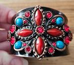 Vintage Armband met Kleurrijke Stenen, Overige materialen, Gebruikt, Met edelsteen, Ophalen of Verzenden