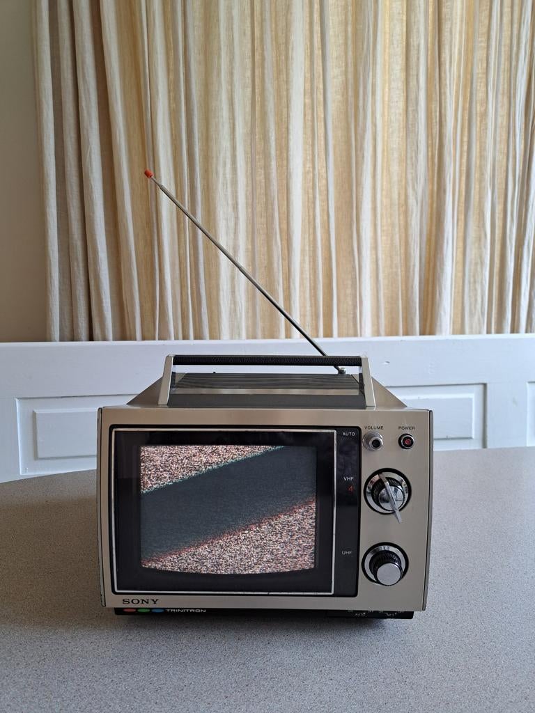 Vintage Sony Trinitron Draagbare TV - Zwart-wit, Ophalen, Gebruikt, Minder dan 40 cm, Sony