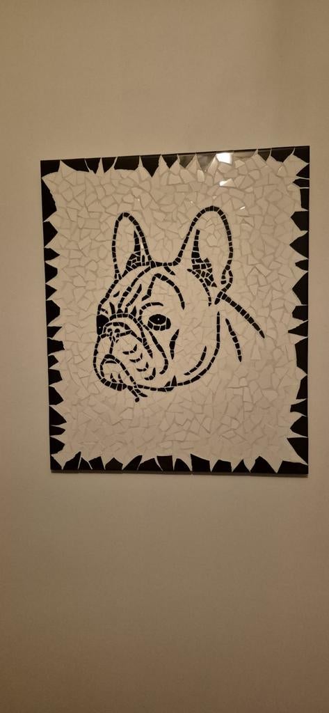 Franse bulldog mozaïek, Ophalen of Verzenden, Dier