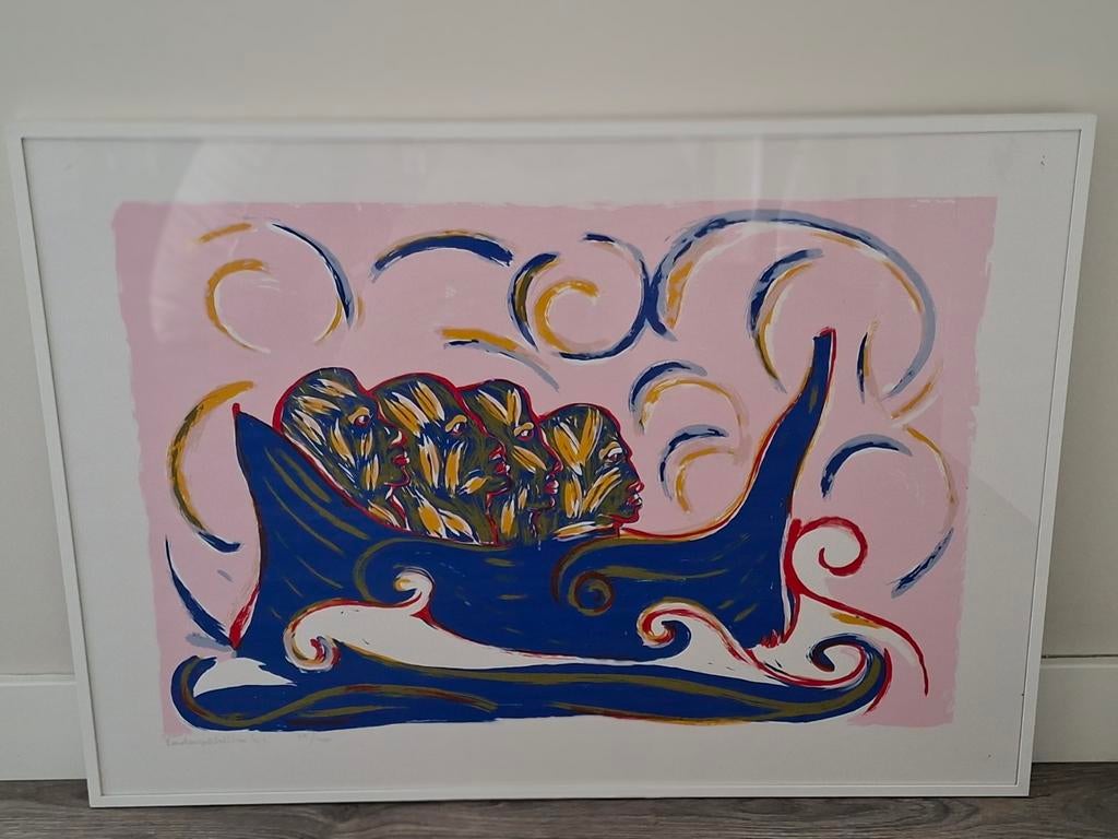 Lithografie Boudewijn Wolthuis, Ophalen of Verzenden