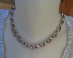 zilveren schakel ketting [124], Verzenden, Zo goed als nieuw, Zilver, Zilver