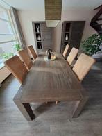 Eetkamerstoelen 6 stuks merk Loom, Ophalen, Gebruikt, Bruin, Riet of Rotan