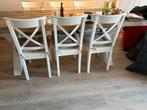 8 IKEA Ingolf Rosentorp stoelen wit, Ophalen, Gebruikt, Wit, Vijf, Zes of meer stoelen