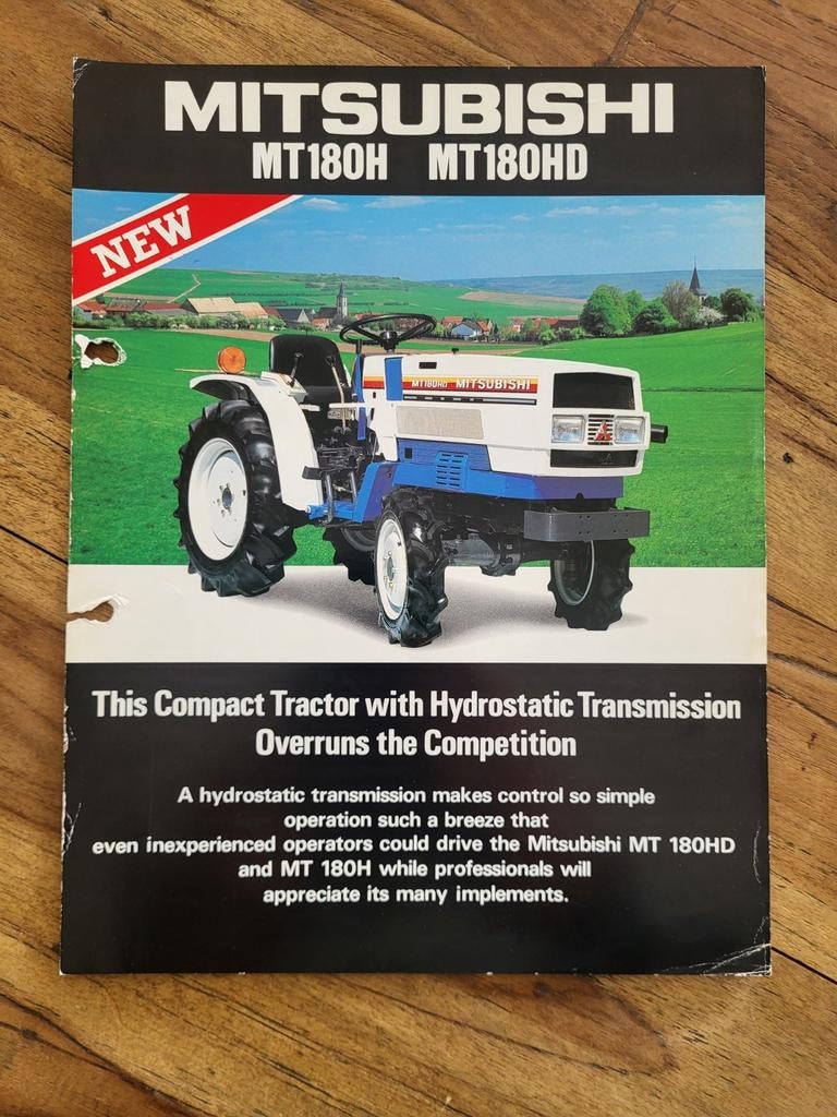 tractor folder Mitsubishi MT180H MT180HD, Ophalen of Verzenden, Zo goed als nieuw, Folder