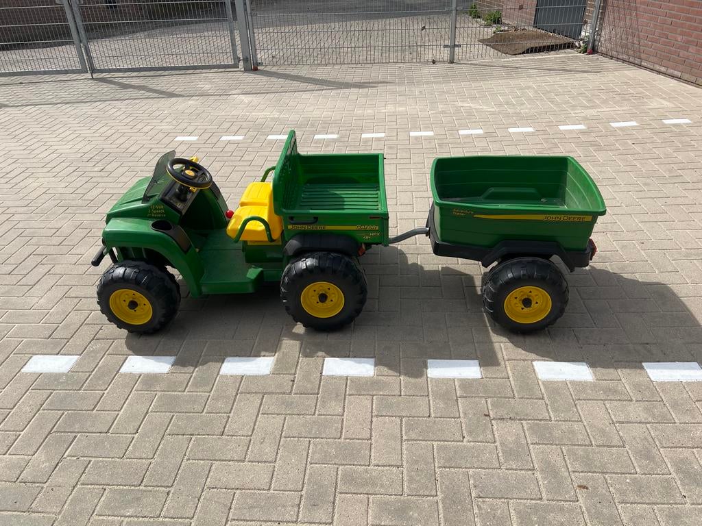 John Deere Gator op accu met aanhanger, Kinderen en Baby's, Ophalen, Gebruikt