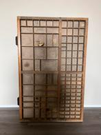 Vintage houten letterbak, Ophalen of Verzenden, Gebruikt