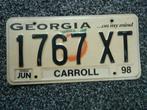 Kentekenplaat licenseplate Georgia Carroll USA, Verzamelen, Verzenden, Gebruikt, Auto's