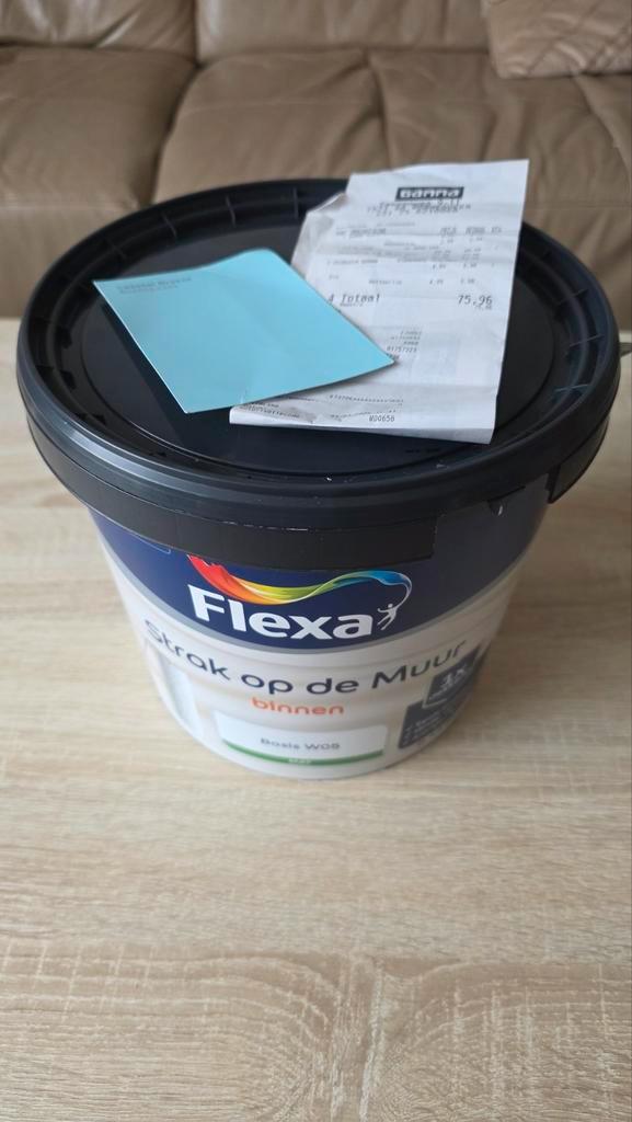 Flexa verf Strak op de Muur NIEUW kleur Coastal Breeze, Doe-het-zelf en Verbouw, Verf, Beits en Lak, Nieuw, Verf, 5 tot 10 liter