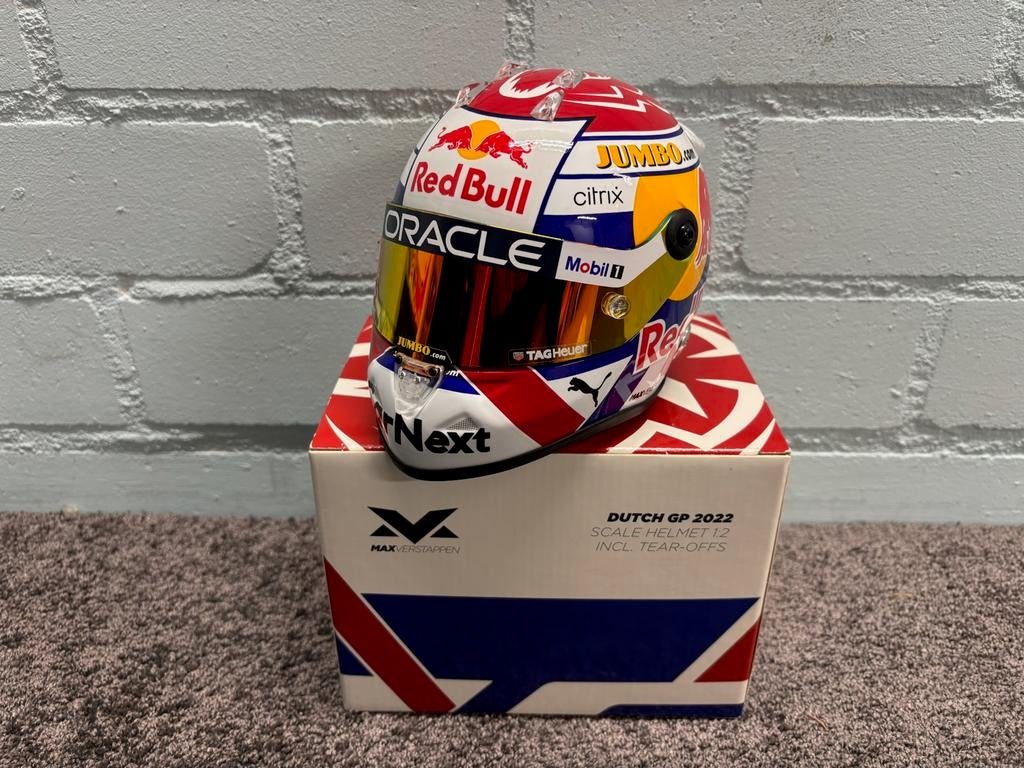 Max verstappen helm 1:2 zandvoort 2022, Ophalen of Verzenden, Zo goed als nieuw, Formule 1