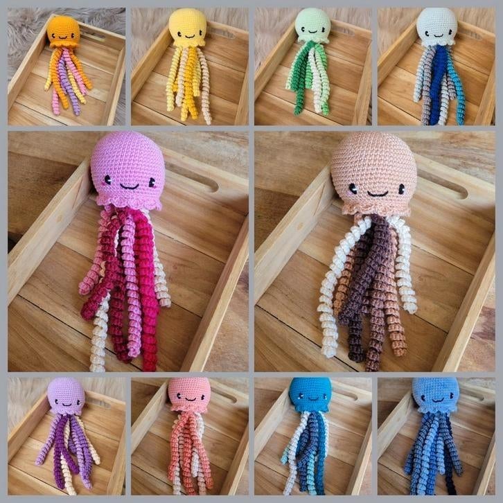 Gehaakte octopus knuffel, Kinderen en Baby's, Speelgoed | Knuffels en Pluche, Ophalen of Verzenden, Nieuw, Overige typen, Handgemaakt
