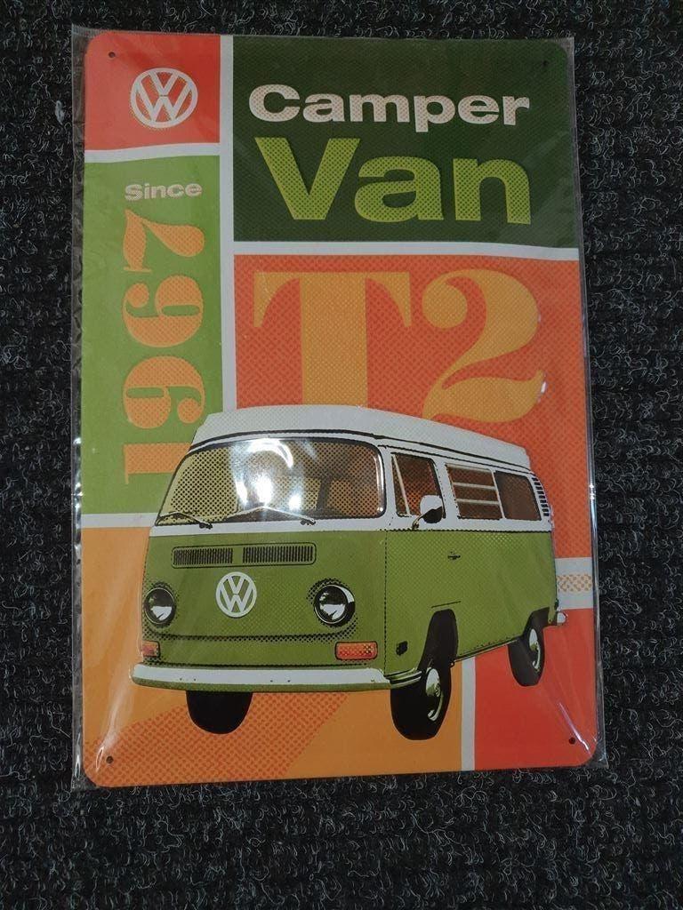Metalen bord Volkswagen T2 Camper Van [20x30cm], Ophalen of Verzenden, Nieuw, Auto's