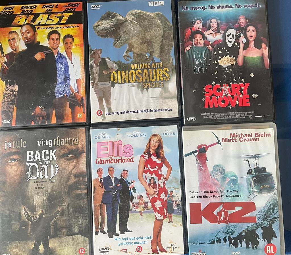 6 DVD’s, Ophalen, Zo goed als nieuw, Actie en Avontuur, Alle leeftijden