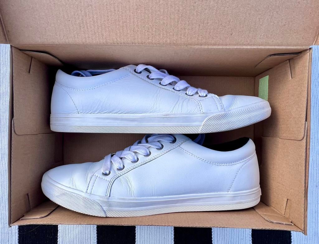Tommy Hilfiger sneakers, nieuw, leer, Bright White, maat 42, Verzenden, Wit, Nieuw, Sneakers of Gympen