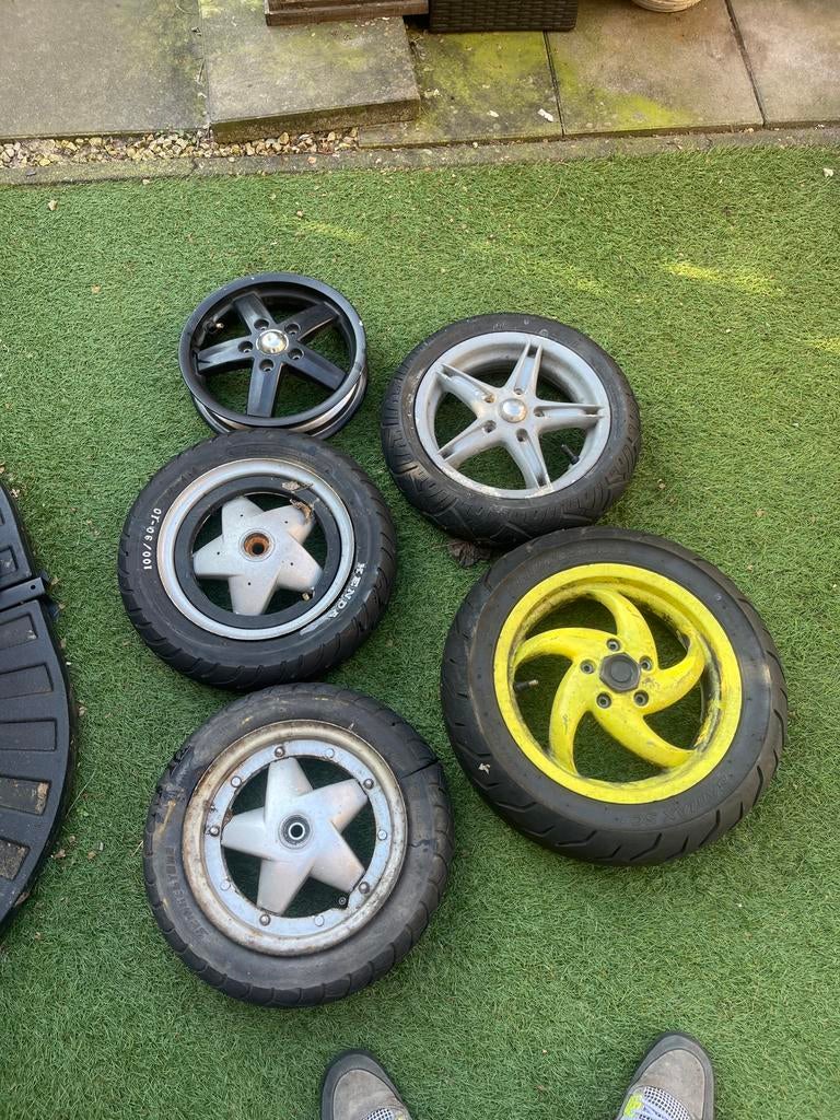 Velgen voor diverse scooters (Skipper, Quartz, Hexagon, Runn, Fietsen en Brommers, Brommeronderdelen | Scooters, Ophalen, Gebruikt